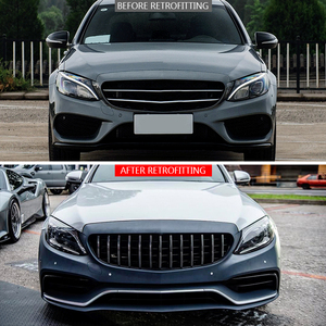 ชุดแต่งรอบคันแบบ Bolt-On สำหรับรถเบนซ์ C-Class W205 ปี 2016-2020 รุ่นใหม่ ประกอบด้วยกันชนหน้า-หลัง สเกิร์ตข้าง สเกิร์ตหลัง พร้อมไฟตัดหมอก - Product Image 2