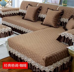 현대 유럽 5 시트 L 자형 쿠션 스커트 논슬립 도트 4 던지기 베개 보호 소파 소파 세트 커버 거실 - Product Image 4