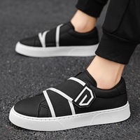Sneakers unisexes en cuir microfibre PU personnalisables en gros, chaussures de luxe pour hommes, chaussures décontractées pour hommes