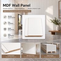 Panneau de revêtement mural intérieur en MDF apprêté 2400x600x9mm pour lambris décoratifs
