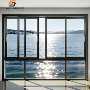 GS Foshan Manufacturer Minimalist Aluminum Sliding Window Slim <b>Frame</b> Design for Modern Architecture - Product Image 5