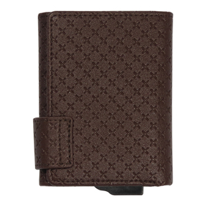 Portefeuille en aluminium et PU CardHoda, motif X, blocage RFID, porte-cartes 4-6 cartes, court, unisexe - Product Image 4