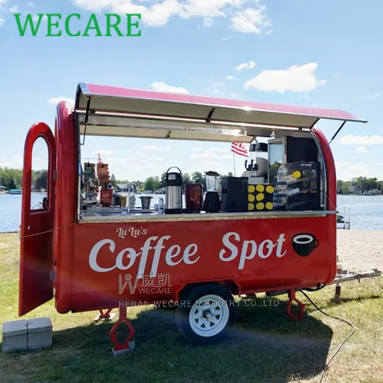 Wecare one stop produttori di cibo rimorchio mobile caffè carrello
