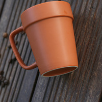 Fournisseur d'usine Nouvelle tasse créative en terre cuite vintage Tasse en argile mexicaine faite à la main avec logo personnalisé Tasse à boire en terre cuite Pot de fleur