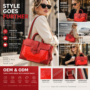 Usine de sacs à main OEM, plusieurs options de couleurs, nouveau sac à main en PU, sac fourre-tout pour femmes, sac à bandoulière personnalisé avec logo de designer. - Product Image 4