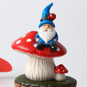 Figura de Gnomo de Jardín Hecha a Mano en Resina, Pintada a Mano, Gnomo de Jardín Solar con Letrero de Bienvenida, Decoración de Jardín - Product Image 6