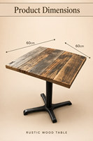 Dernier prix d'usine Mobilier commercial Café Restaurant Cuisine en métal Table de bar en bois avec pieds en métal