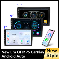Lecteur MP5 sans fil Carplay Android Auto 9 pouces 2 Din autoradio écran tactile BT Mirror Link FM USB Lecteur multimédia