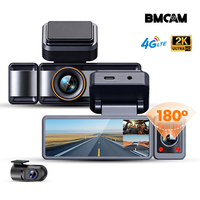 Caméra embarquée 4G 2K avec écran IPS 3,2 pouces, 3 canaux, ADAS, BSD, GPS, capteur G, surveillance en temps réel, communication bidirectionnelle, Wi-Fi intégré, carte SIM