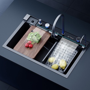 Évier de cuisine à cuve unique en acier inoxydable 304, épaissi de 5 mm, gaufré en nid d'abeille, grand modèle, pour usage domestique - Product Image 1