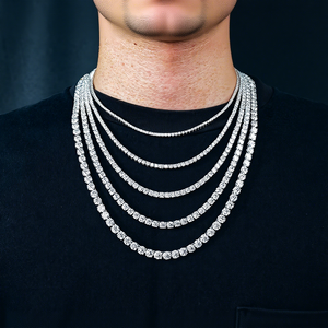 LEPAI Collana Placcata Oro di Tendenza, Set Impermeabile da Donna, Collana con Diamanti Moissanite da Uomo - Product Image 1