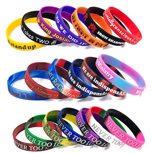แถบยางซิลิโคนสีสันสดใสมีโลโก้ออกแบบได้ตามต้องการ - Product Image 1