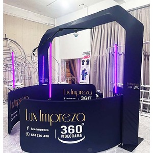 Machine à selfie Kiosque Vidéo Booth Overhead 360 Photo Booth Hsg Rgb Led Ring Lights - Product Image 4