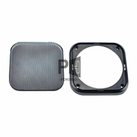 Couvercle de grille de haut-parleur carré de 4 pouces en acier noir pour système audio automobile Installation sans perçage