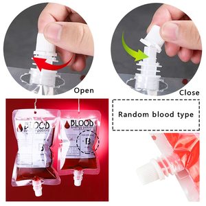 Bolsa de Bebida Vacía con Boquilla para Cócteles Fríos de Halloween, Diseño de Bolsa de Sangre, Fabricación Personalizada - Product Image 5