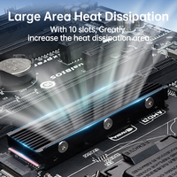 JEYIFactory Disipador de calor de refrigeración de doble cara para M.2 2280 SSD NVMe/NGFF Solución térmica para PS5/PC con almohadillas de silicona en stock
