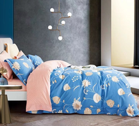 Parure de Lit en Microfibre 100% Polyester Imprimée sur Mesure, Housse de Couette Drap de Lit Tailles Queen et King