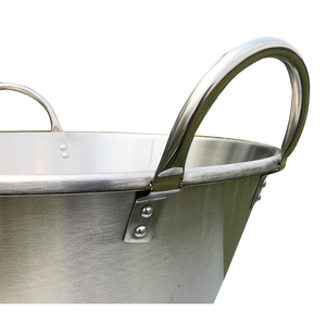 Cazo grande de acero inoxidable con diseño profundo para cocinar al aire libre con asas, olla para carnitas, wok de alta resistencia - Product Image 3