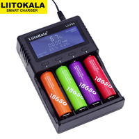 Pengisi Daya Baterai LiitoKala Asli Lii-PD4 4 Slot Pengisi Daya Baterai Li-ion Ni-MH Ni-Cd untuk Baterai 10440/14500/18650/26650
