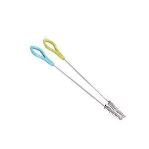 Stainless Steel Cleaning Brush <b>Plastic</b> Handle Individually <b>Wrapped</b> Small Bristle Brush to Clean Baby Bottle - Product Image 1