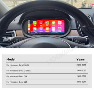 MOOKAKA 12.3 pouces Linux cluster numérique pour Mercedes Benz ML GL GLE <span class=keywords><strong>GLES</strong></span> G 2013-2020 avec Carplay Auto LCD tableau de bord compteur de vitesse - Product Image 4