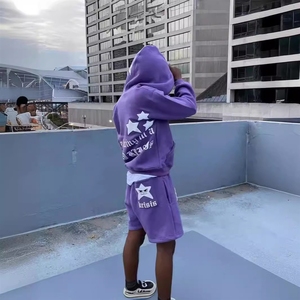 OEM Customizable 400GSM 100% Cotton Zip Up <strong>Hoodie</strong> Heavyweight Streetwear <strong>Monogram</strong> Y2K Sweatshirt High Quality for Men - Product Image 3