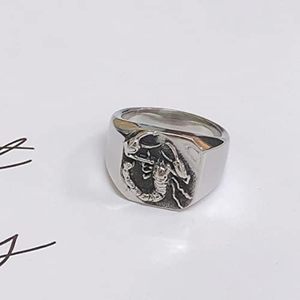 Cincin Perhiasan Fashion Klasik Punk Ukiran Kalajengking Cincin Signet Hewan Bahan Stainless Steel untuk Pria Hadiah Ukuran 7-13 - Product Image 5