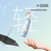 Style japonais Léger Pliant Adulte Étudiant Parapluie Manuel Noir Revêtement Coupe-Vent Compact Pratique Parasol pour