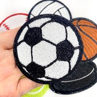Ensemble de patchs brodés pour ballons de sport (football, basketball, baseball), badges et appliques athlétiques personnalisées pour équipes universitaires, pour vêtements DIY