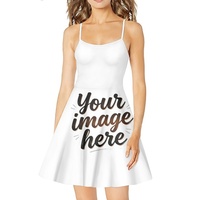Robe d'été décontractée à bretelles fines et col en V, jupe à motif, taille ajustable, coupe trapèze, grande taille, sexy pour femmes