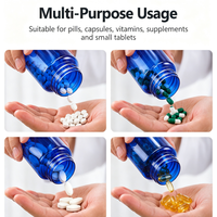 Bouteille de conditionnement de médicaments blanche durable de 120 cc, résistante aux chocs, finition mate, bouteille en plastique pour capsules