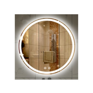 LED <b>Mirror</b> Glass with LED Clock Factory Custom - Product Image 2