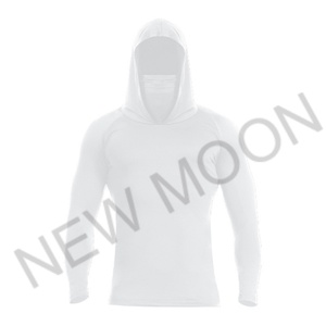 เสื้อฮู้ดตกปลาแบบมีฮู้ด ป้องกันรังสียูวี สีพื้น โพลีเอสเตอร์ สกรีนโลโก้ได้ตามต้องการ SPF 50 UPF 50 - Product Image 6