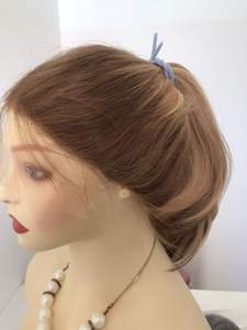 RU407 Perruque poney populaire en dentelle cheveux européens blonds actifs juifs casher gymnastique sports poney Wunder perruque - Product Image 2