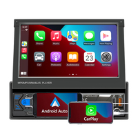 Unidad Principal Bluetooth Universal para Auto con Carga Rápida USB, Carplay y Android Auto Inalámbricos, Pantalla Táctil de 7 Pulgadas y Reproductor de DVD