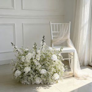 Decoración Floral para Bodas de Primavera, Caminos de Flores Artificiales de Seda, Tamaño y Color Personalizables, Camino de Boda con Certificación ISO9001 - Product Image 3