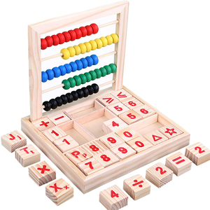Bébé apprentissage précoce Montessori jouets éducatifs en bois apprendre les mathématiques comptage jouet <span class=keywords><strong>boulier</strong></span> en bois blocs de mathématiques <span class=keywords><strong>jeu</strong></span> d'apprentissage - Product Image 2