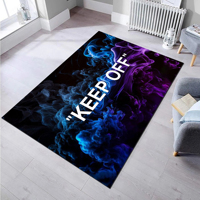 Hype Home Decor Wohnzimmerteppich Getufteter Wollteppich Nassrasen-Bodenmatte Schwarz Weiß Keep Off Typografie Moderne Teppiche