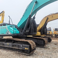 Excavatrice sur chenilles hydraulique de grande taille Kobelco SK350-8 de 35 tonnes, d'occasion, bien entretenue, prix avantageux à vendre