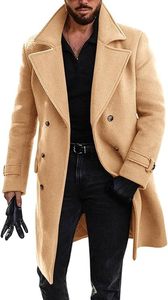 Cappotto in Lana Autunno/Inverno da <span class=keywords><strong>Uomo</strong></span> <span class=keywords><strong>Doppiopetto</strong></span> Ispessito in Tweed Stile Trench Moda Sehe - Product Image 2