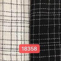 Tissu Jacquard Tweed à Carreaux Houndstooth de 400-500 g/m² pour Vêtements et Tapisserie, Fabrication Chinoise Populaire