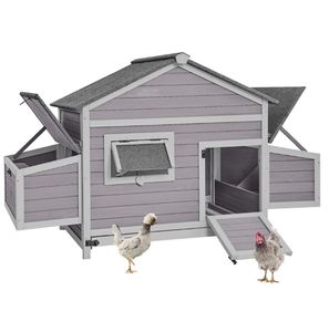 Proveedor Gallinero Jaula para aves de corral para exteriores Casa grande de madera para Gallina impermeable con caja de anidación grande Casa para perros - Product Image 4