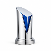 Trophée en métal cannelé, colonne carrée dorée avec torsion à angle droit, trophée médaille personnalisé, cadeau de récompense
