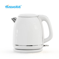 Bouilloire électrique sans fil Yousdas FADA 2L en acier inoxydable à double paroi, arrêt automatique, protection contre l'ébullition à sec, usage domestique
