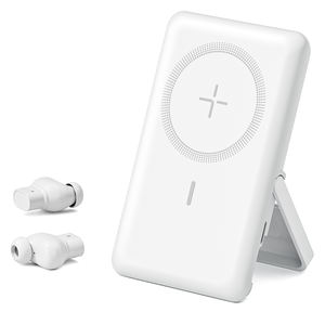 Banque d'énergie magnétique sans fil avec écouteurs True Wireless et support mobile Batterie 5000MAH Sac à dos 18W Chargement rapide pour iPhone - Product Image 1