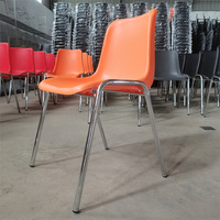Chaises de bureau de jeu empilables en plastique et métal pour salle à manger bon marché, salle à manger événementielle d'étude bon marché, pour étudiant adulte, lycée