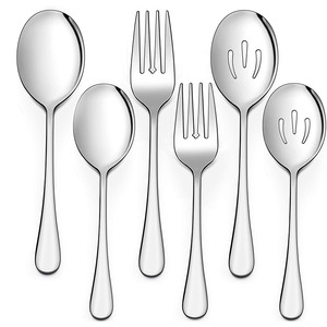Forchetta e Cucchiaio Grandi in Acciaio Inossidabile per Ristoranti Occidentali, Buffet e Feste di Matrimonio - Product Image 1