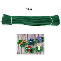 100 pièces/lot, fil chenille de 9 mm, nettoyeur de tuyaux, éducatif, bricolage, fait main, longue tige de 30 cm, couleurs mélangées, thème animaux et nature, polyester