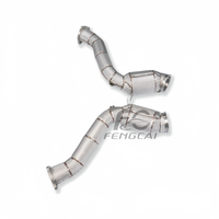 Knalpot Downpipe Anti Panas dari Baja Tahan Karat untuk Porsche Cayenne 958 3.0T 3.6T 2014-2017 Upgrade Performa Mobil Balap