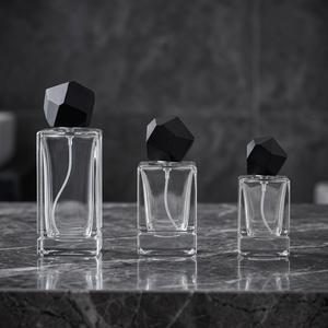 Botellas de Perfume de Vidrio Transparente de 30ML 50ML 100ML, Forma Cilíndrica con Tapa de Rosca de Plástico para Uso Industrial y Aromaterapia - Product Image 3